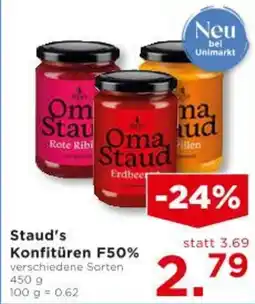 Unimarkt Staud's Konfitüren F50% Angebot