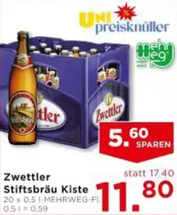 Unimarkt Zwettler Stiftsbräu Kiste Angebot