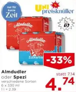 Unimarkt Almdudler oder Spezi Angebot