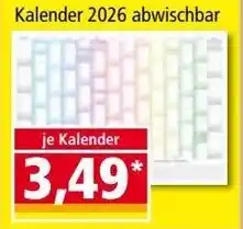Norma Kalender 2026 abwischbar Angebot