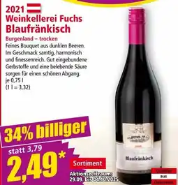 Norma Weinkellerei Fuchs Blaufränkisch Angebot