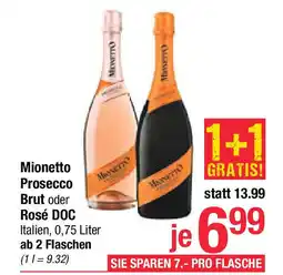 Maximarkt Mionetto prosecco brut oder rosé doc Angebot