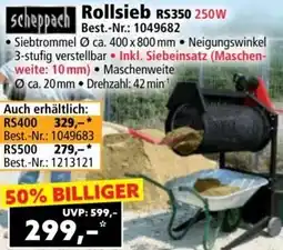 Norma Scheppach Rollsieb 400 x 800 mm Angebot