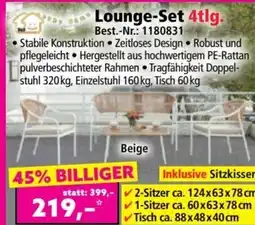 Norma Lounge-set 4tlg. Angebot