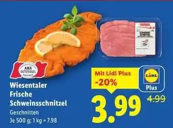 Lidl Wiesentaler Frische Schweinsschnitzel Angebot