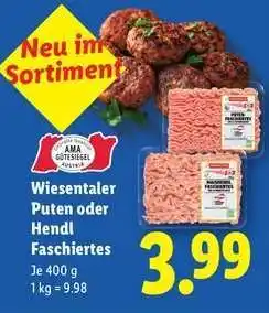 Lidl Wiesentaler Puten oder Hendl Faschiertes Angebot