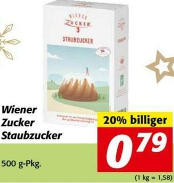 Nah&Frisch Wiener Zucker Staubzucker 500g Angebot