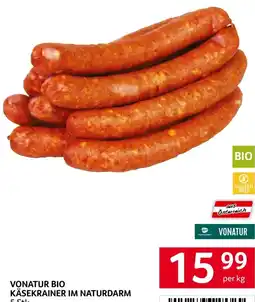 Transgourmet Vonatur bio käsekrainer im naturdarm Angebot