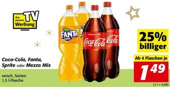 Nah&Frisch Coca-Cola, Fanta, Sprite Oder Mezzo Mix Angebot