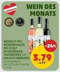 PENNY Weingut pmc münzenrieder am schilf rosentänzer, tagträumer od. nachtschwärmer Angebot