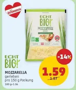 PENNY Echt big! mozzarella Angebot