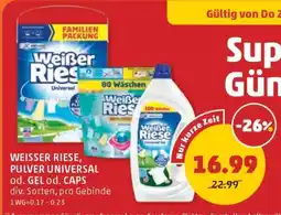 PENNY Weisser riese, pulver universal od. gel od. caps Angebot