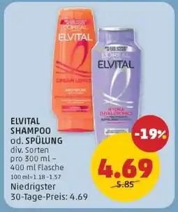 PENNY Elvital Shampoo od. Spülung Angebot