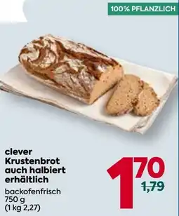 Billa Clever krustenbrot auch halbiert erhältlich Angebot