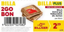 Billa Billa immer gut vollkornbrot Angebot
