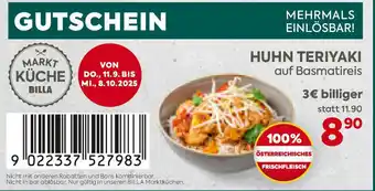 Billa Huhn teriyaki Angebot