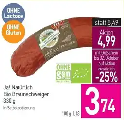 Sutterlüty Ja! Natürlich Bio Braunschweiger Angebot