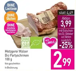 Sutterlüty Metzgerei walser bio partyschinken Angebot