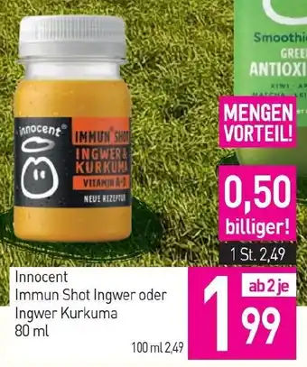 Sutterlüty Innocent immun shot ingwer oder ingwer kurkuma Angebot