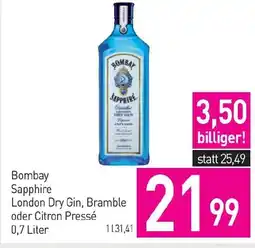 Sutterlüty Bombay sapphire london dry gin, bramble oder citron pressé Angebot