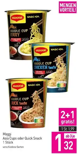 Sutterlüty Maggi asia cups oder quick snack Angebot