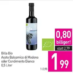 Sutterlüty Billa Bio Aceto Balsamico di Modena oder Condimento Bianco Angebot