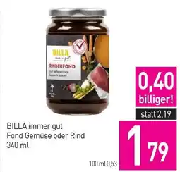 Sutterlüty BILLA immer gut Fond Gemüse oder Rind Angebot