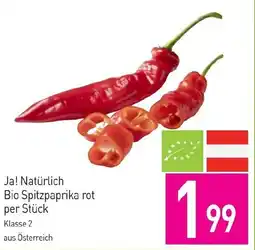Sutterlüty Ja! natürlich bio spitzpaprika rot per stück Angebot