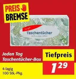 Nah&Frisch Jeden Tag Taschentücher-Box Angebot