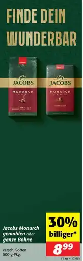 Nah&Frisch Jacobs Monarch gemahlen ganze Bohne Angebot
