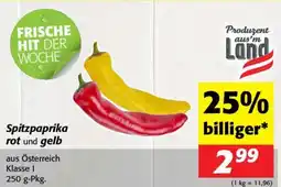 Nah&Frisch Spitzpaprika rot und gelb Angebot