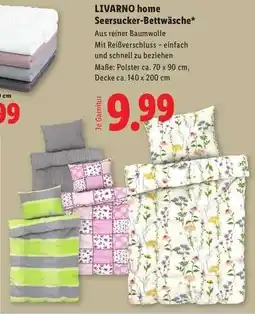 Lidl LIVARNO home Seersucker-Bettwäsche Angebot