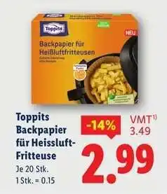 Lidl Toppits Backpapier für Heissluft-Fritteuse Angebot