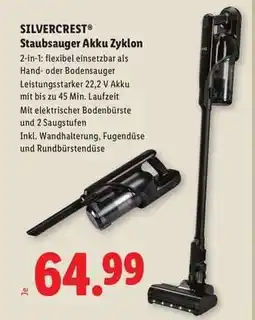 Lidl SILVERCREST Staubsauger Akku Zyklon Angebot