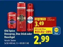 Lidl Old Spice Deospray, Deo Stick oder Duschgel Angebot