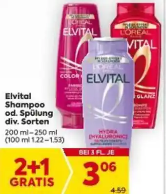 Billa Elvital Shampoo od. Spülung Angebot