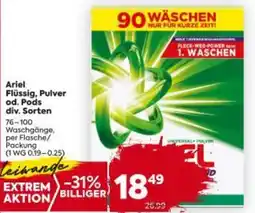 Billa Ariel Flüssig, Pulver od. Pods Angebot