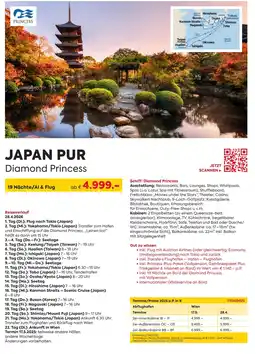 Billa Reisen Japan pur diamond princess Angebot
