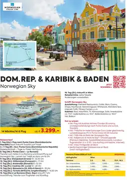 Billa Reisen Dom. rep. & karibik & baden norwegian sky Angebot