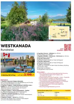 Billa Reisen Westkanada rundreise Angebot