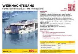 Billa Reisen Weihnachtsgans fahrt nach bratislava - ms primadonna Angebot