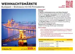 Billa Reisen Weihnachtsmärkte budapest bratislava mit ms primadonna Angebot