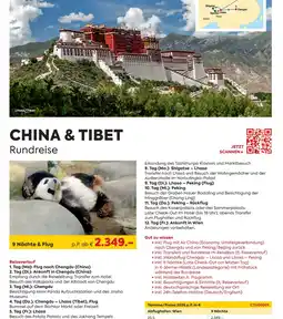 Billa Reisen China & tibet rundreise Angebot