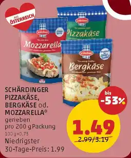 PENNY Schärdinger pizzakäse, bergkäse od. mozzarella Angebot