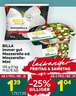 Billa Corso BILLA inner gut Mozzarella Angebot