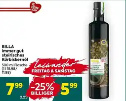 Billa Corso BILLA immer gut steirisches Kürbiskernöl Angebot