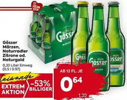 Billa Corso Gösser Märzen, Naturradler Zitrone od. Naturgold Angebot