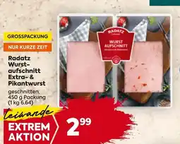 Billa Corso Radatz Wurst- aufschnitt Extra & Pikantwurst Angebot