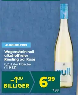 Billa Corso Wegenstein null alkoholfreier Riesling od. Rosé Angebot