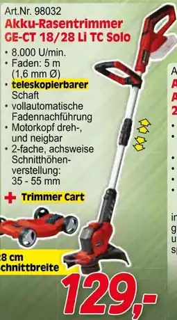 Zgonc Akku-Rasentrimmer GE-CT 18/28 Li Angebot